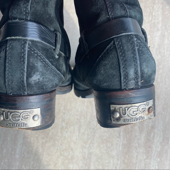 CLOSET CLOSING UGG Endell Suede Moto Harness Lug Boots - Picture 7 of 8